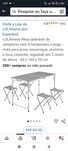 Mesa de campismo e 4 cadeiras  40 €