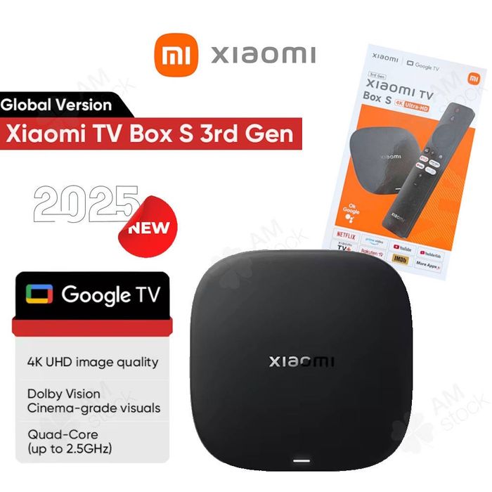 Медіаплеєр Xiaomi TV Box S 3rd Gen MDZ-32-AA, Google tv, тв приставка