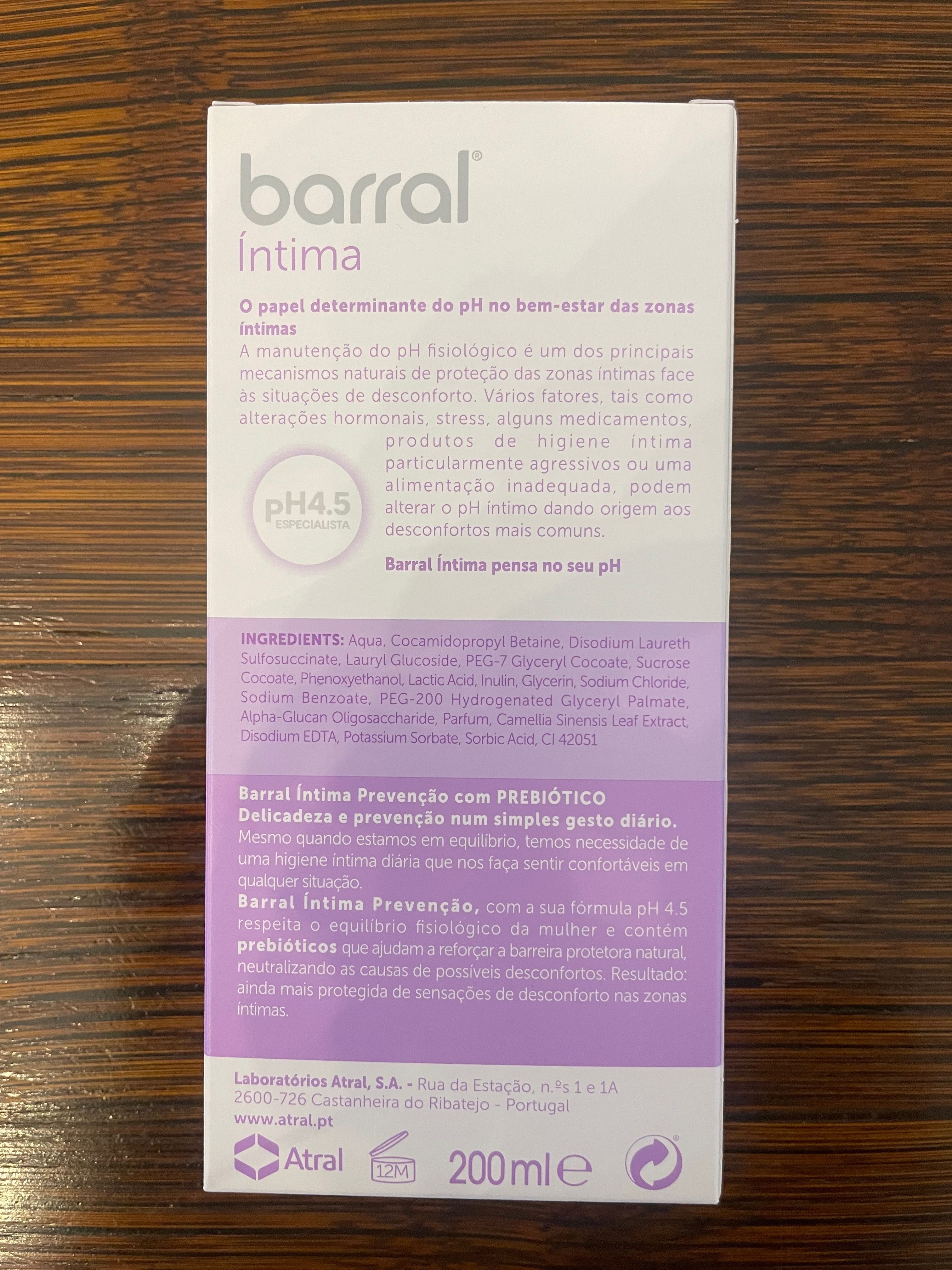 Gel Barral íntima prevenção