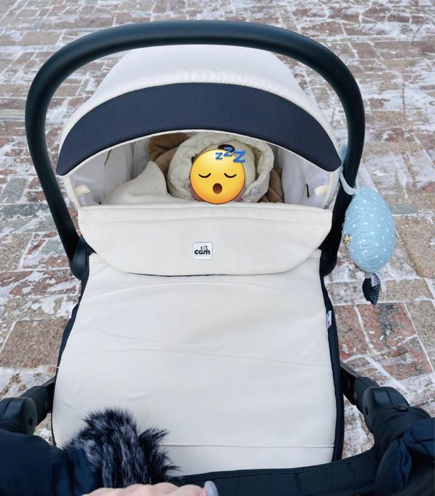 Детская коляска 3 в 1 Cam Dinamico Up Smart на черной раме