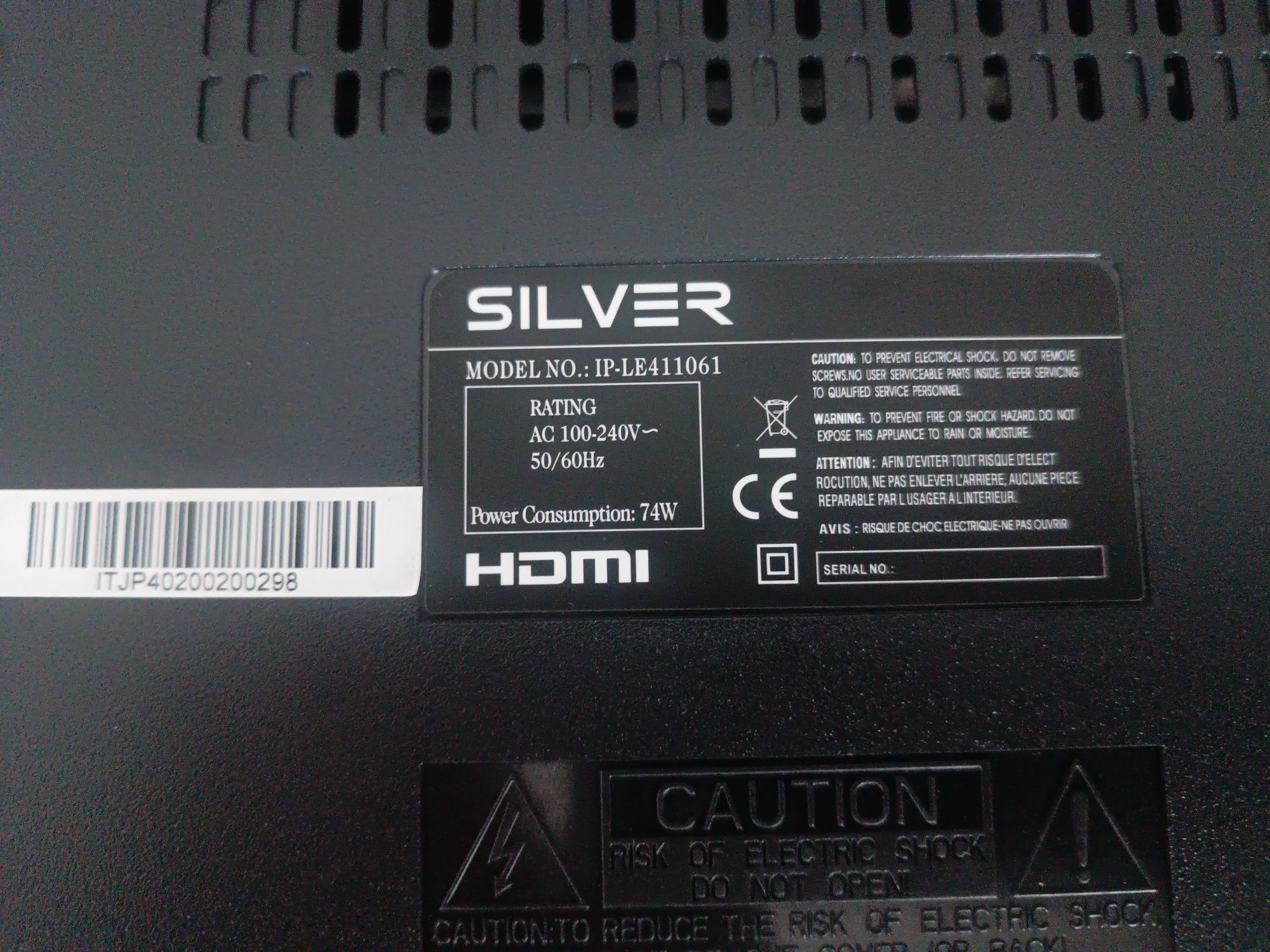 TV Led 40" Silver para peças