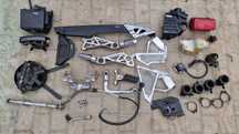 Yamaha FZX 750 lampa set ośka cewka kruciec obejma osłona stopka