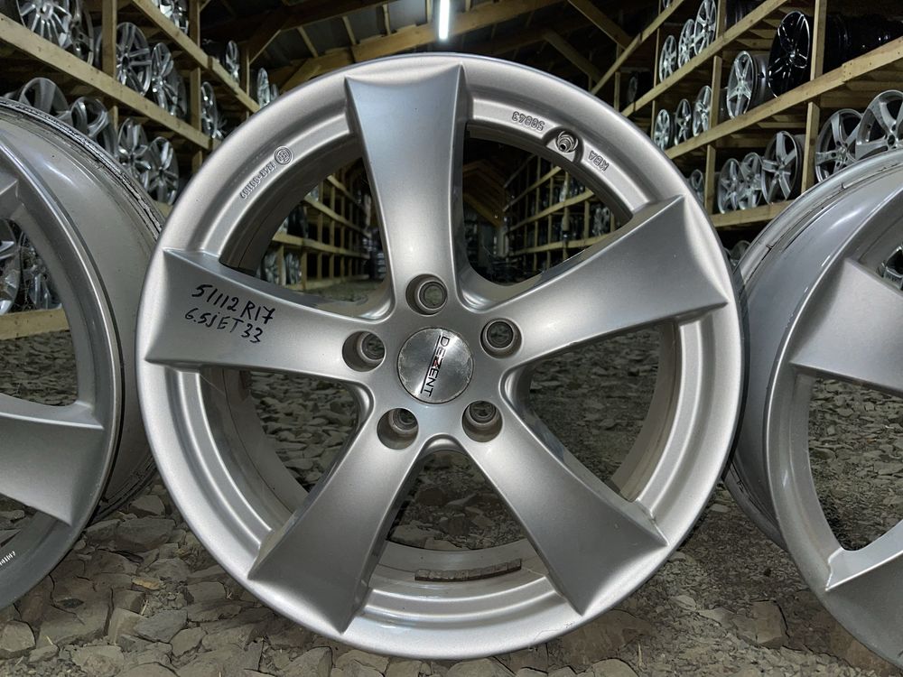 Титани DEZENT 5/112 R17 6.5J ET33 TIGUAN 4шт