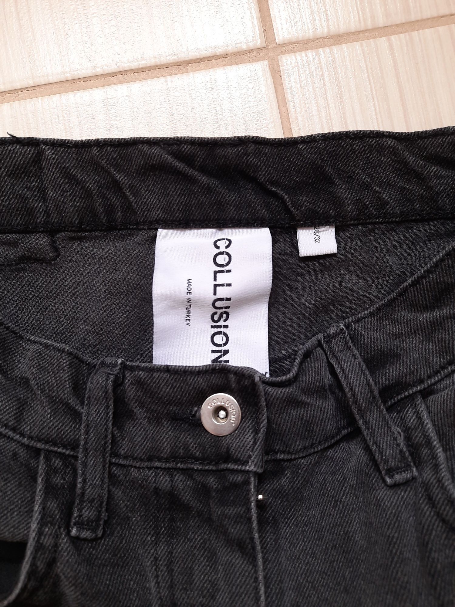 Черные джинсы широкие клеш трубы COLLUSION