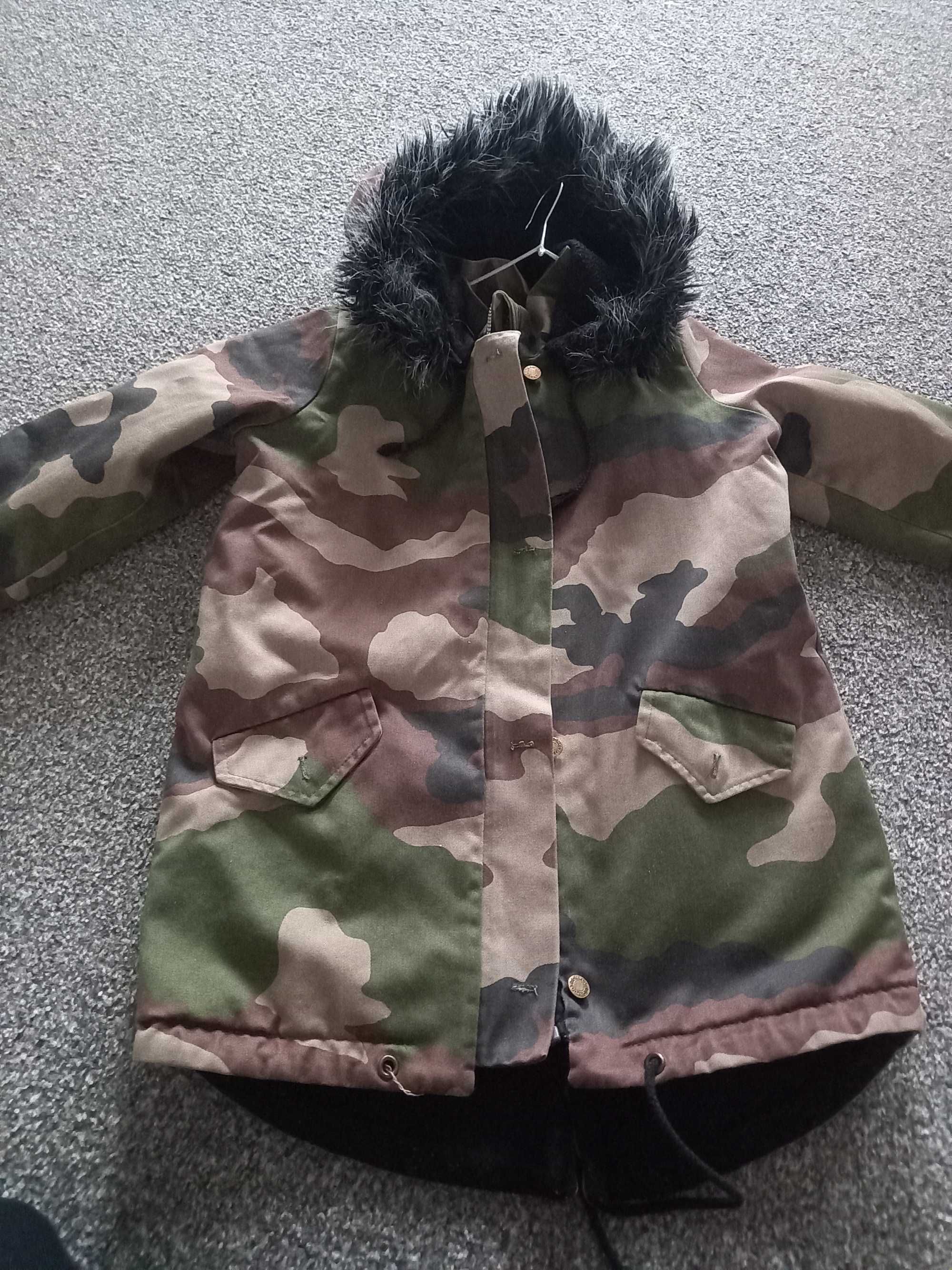 Kurtka parka ocieplana 128 moro dla chlopca