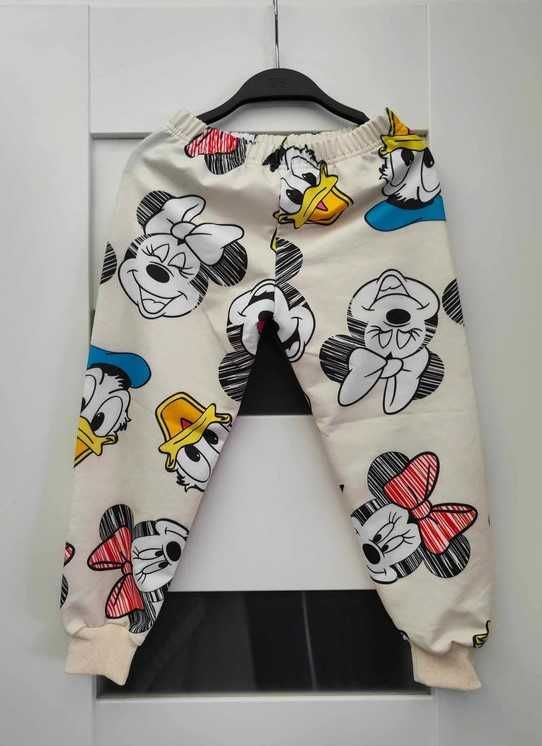 zestaw bluza  spodnie myszka miki mini kaczor donald dres 128 cm