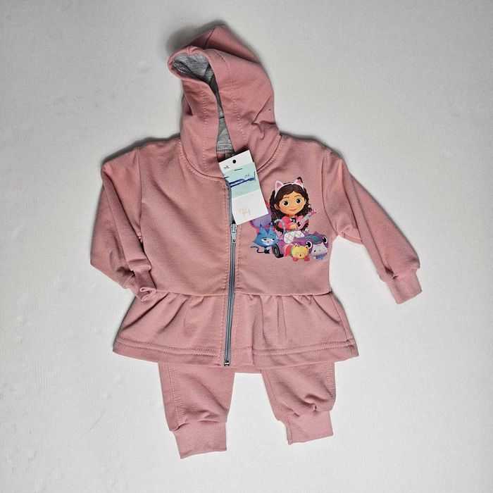 Komplecik dresowy dla dziewczynki gabi różowy bluza + spodnie 104/110
