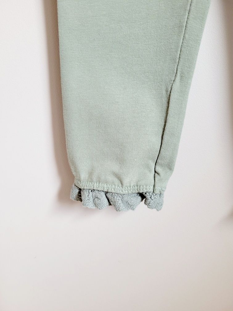 Spodnie 92 legginsy z koronką basic
