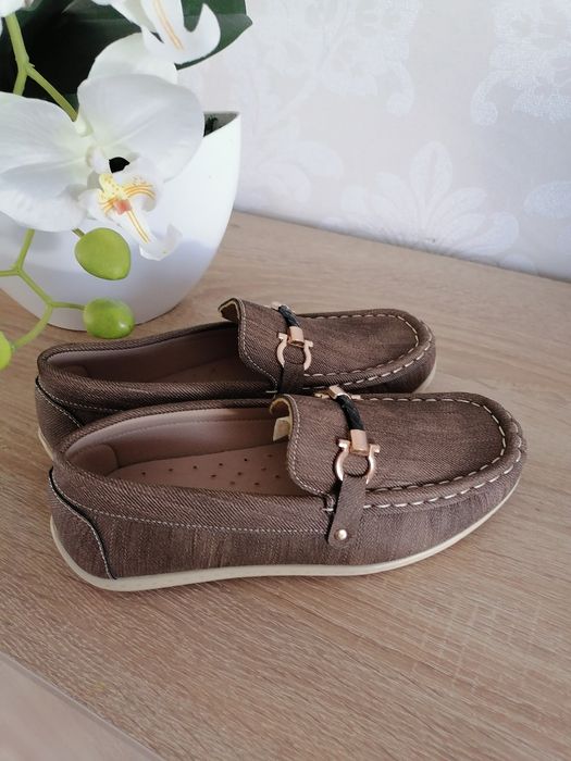 Eleganckie buty chłopięce mokasyny 36
