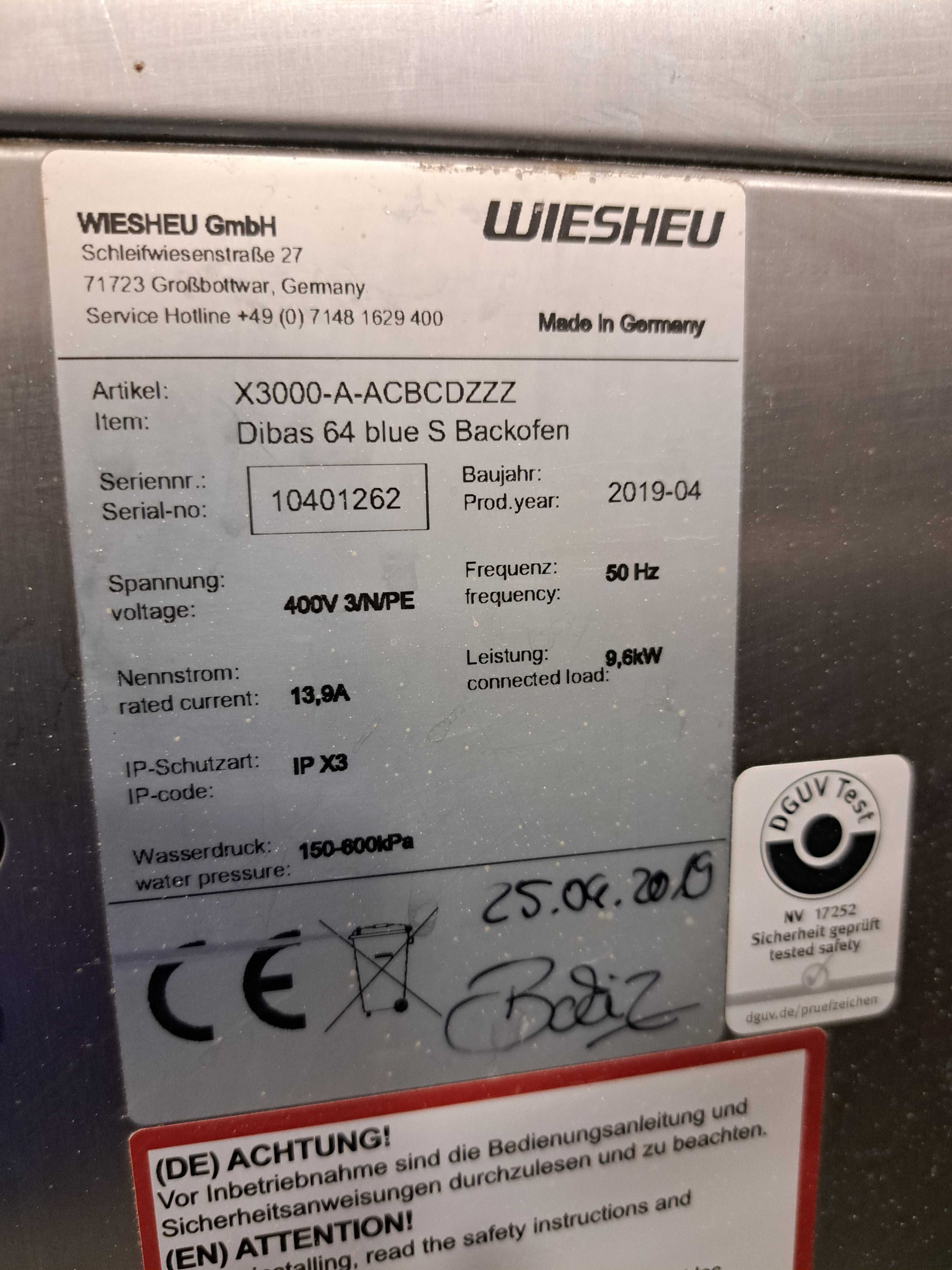 Piec Wiesheu Dibas 64S z podstawą i okapem