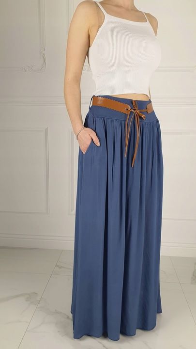 Zwiewna Długa Spódnica Maxi Do Kostek Boho Damska