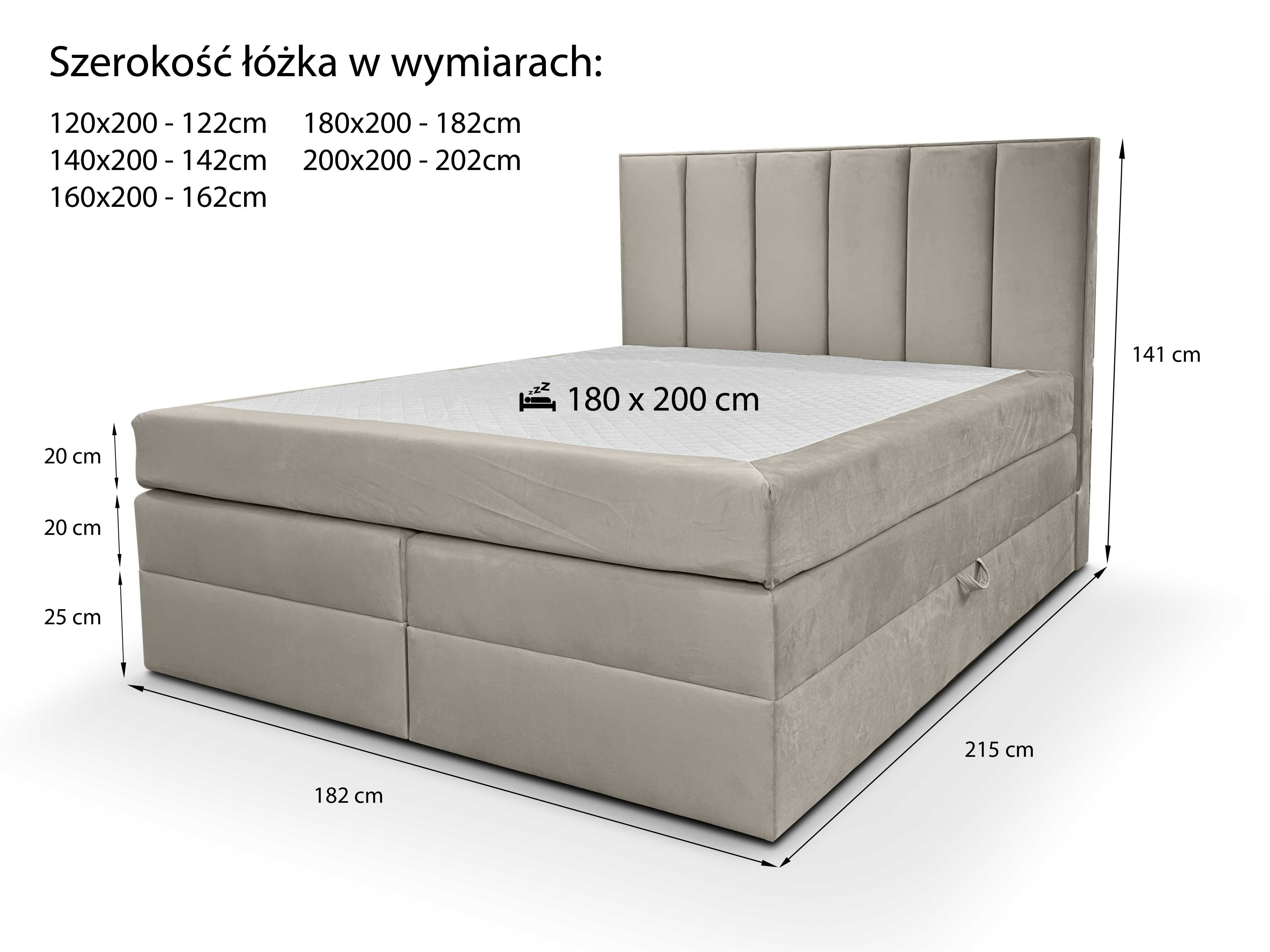 LORI DUO Materac w zestawie H3/H4 ! łóżko kontynentalne/tapicerowane !