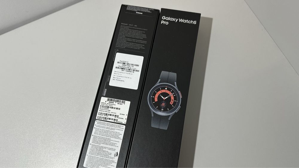 NOWY zegarek smartwatch SAMSUNG WATCH 5 PRO wi fi, 45 mm R920 czarny