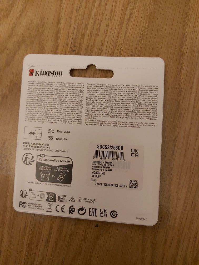 Kingston 256GB microSDXC Canvas Select Plus 100MB/85MB/s aparat telefo
