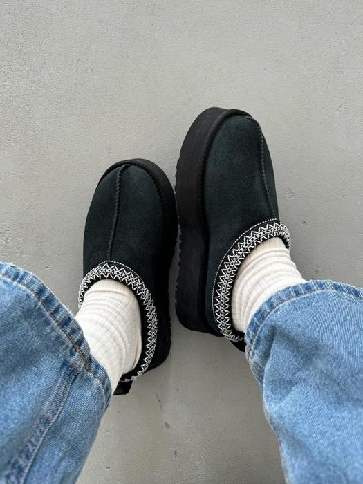 ugg tazz чорні, жіноча платформа угг таз, black уггі