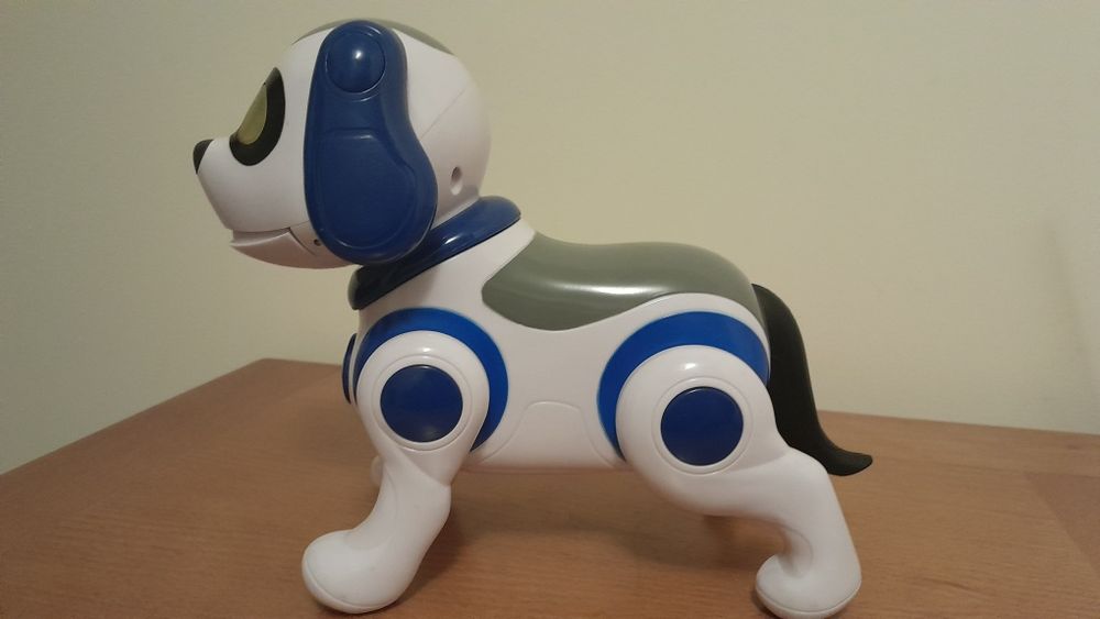 Cao com som e faz movimentos