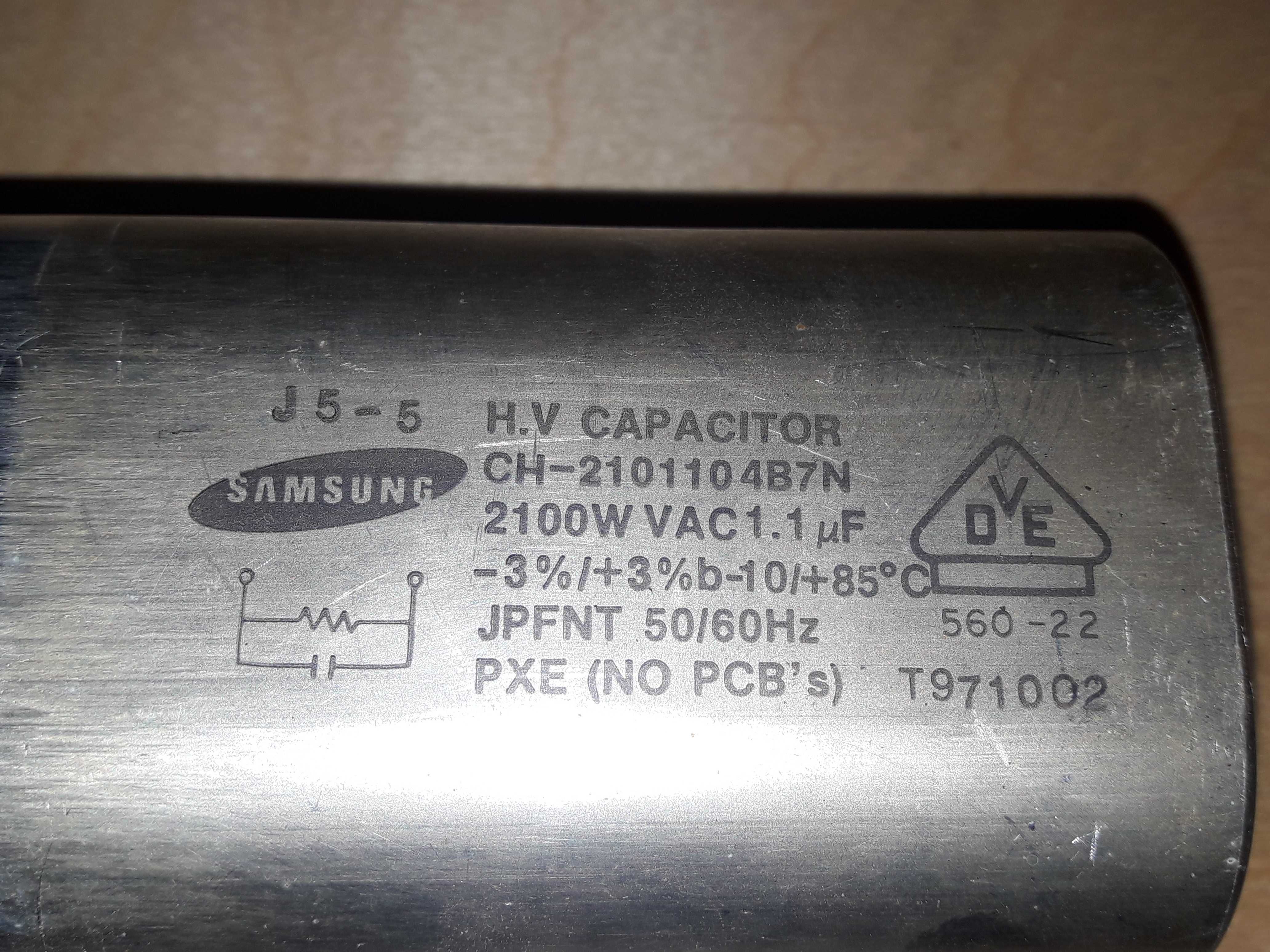 Kondensator mikrofalówki H.V.CAPACITOR  SAMSUNG   1,1uF  2100V