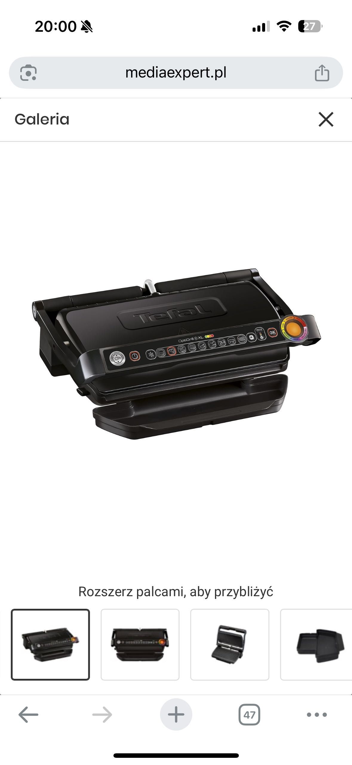 Grill elektryczny TEFAL GC7228 OptiGrill+ XL