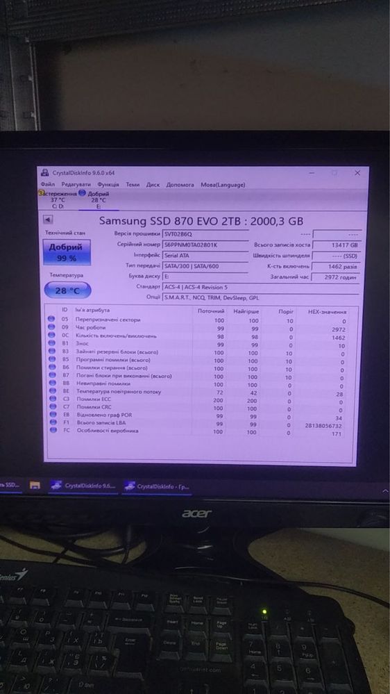 Samsung SSD 870 EVO sata2.5” 2TB