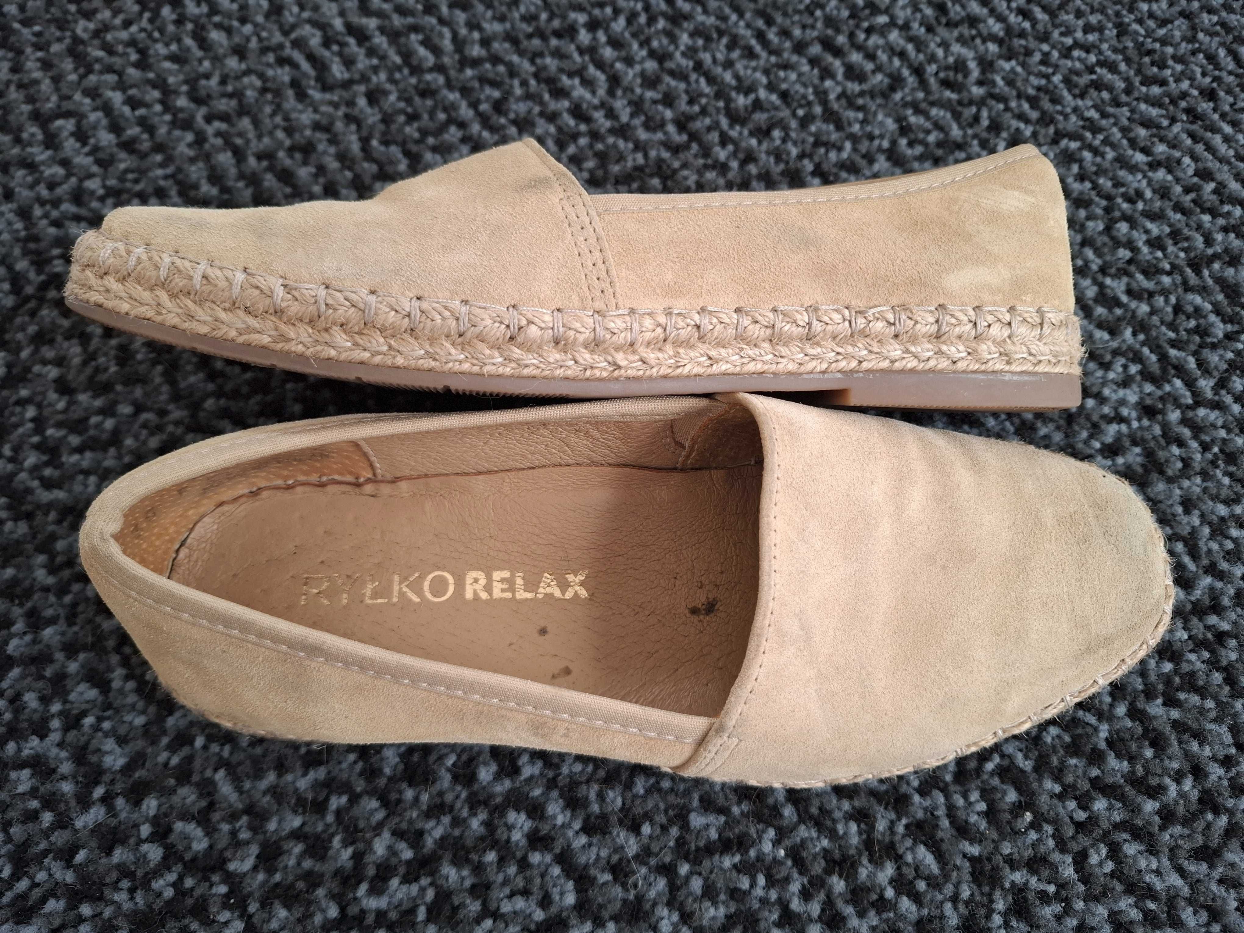 Ryłko RELAX skórzane piękne espadryle r.35