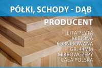 Schody drewniane, stopnie, podstopnie, trep dębowy - Producent
