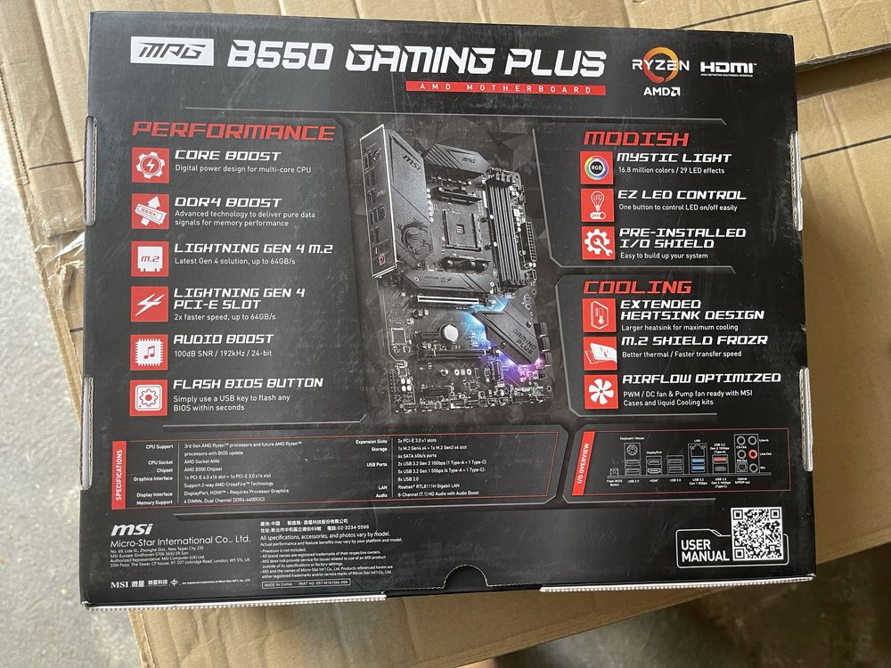 Материнская плата MSI MPG B550 Gaming Plus