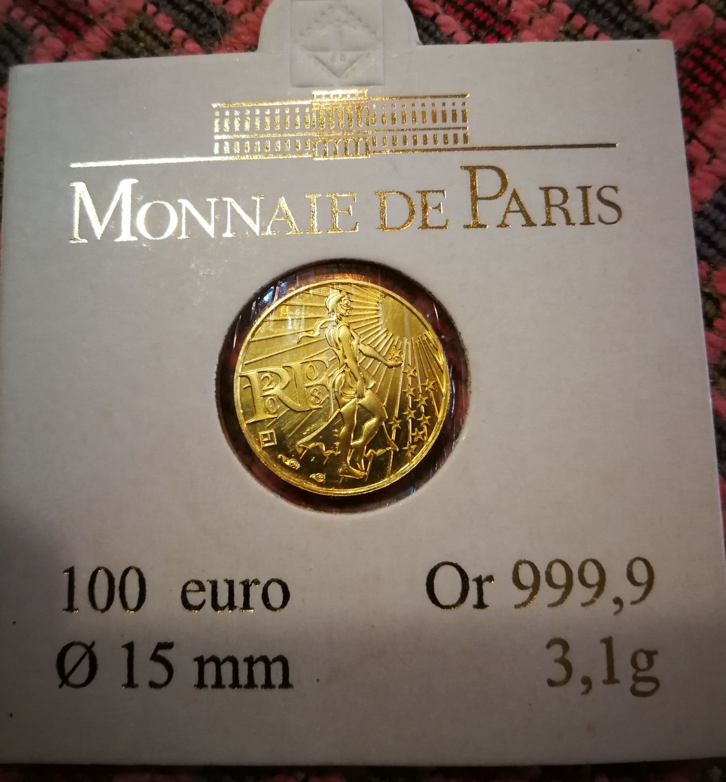 Moeda de ouro monnais de Paris