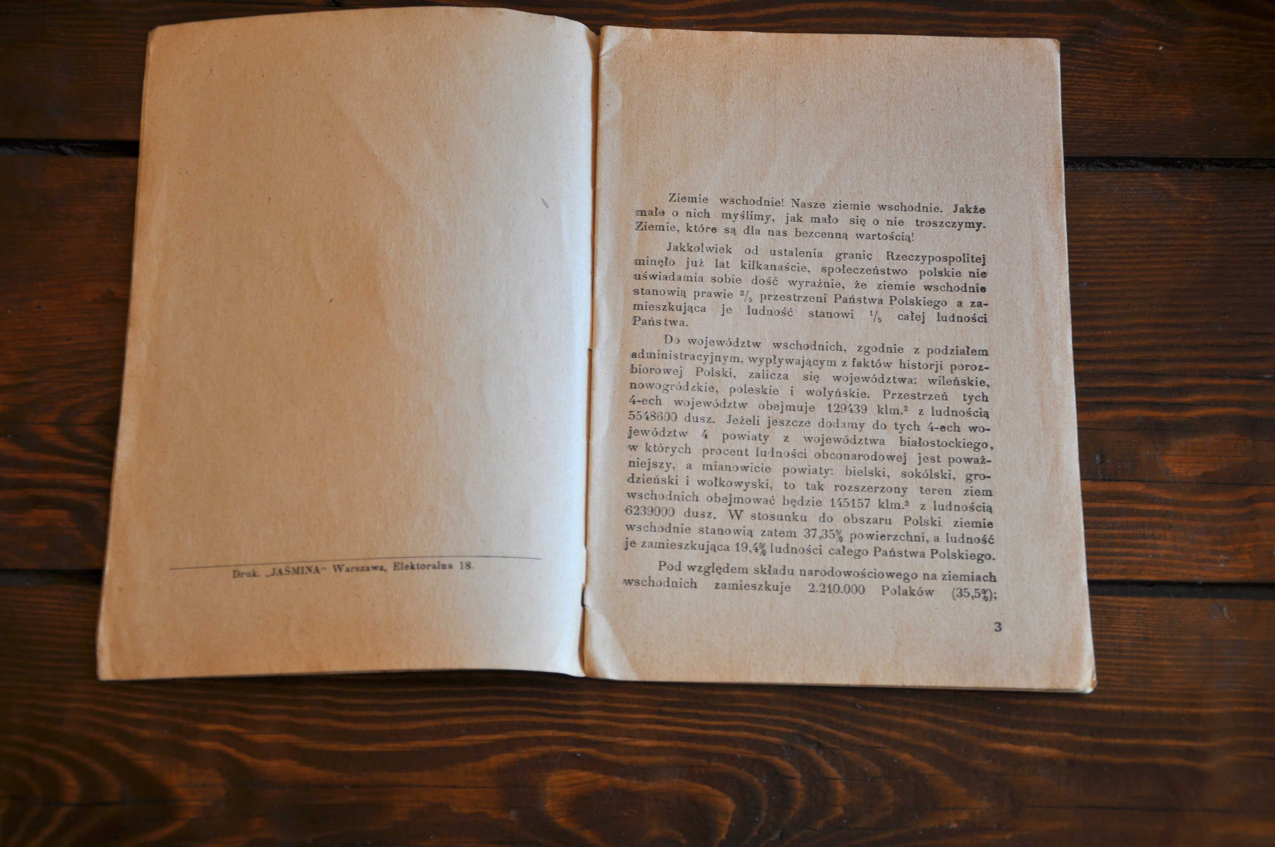 O ZIEMIE WSCHODNIE. Potrzeby oświatowe.1936