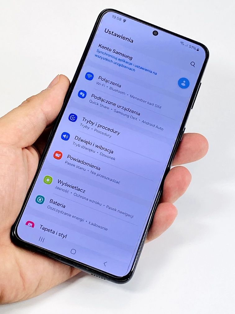 Samsung Galaxy S21+ plus 5G 8/256GB, pelen komplet, swietny stan, GW