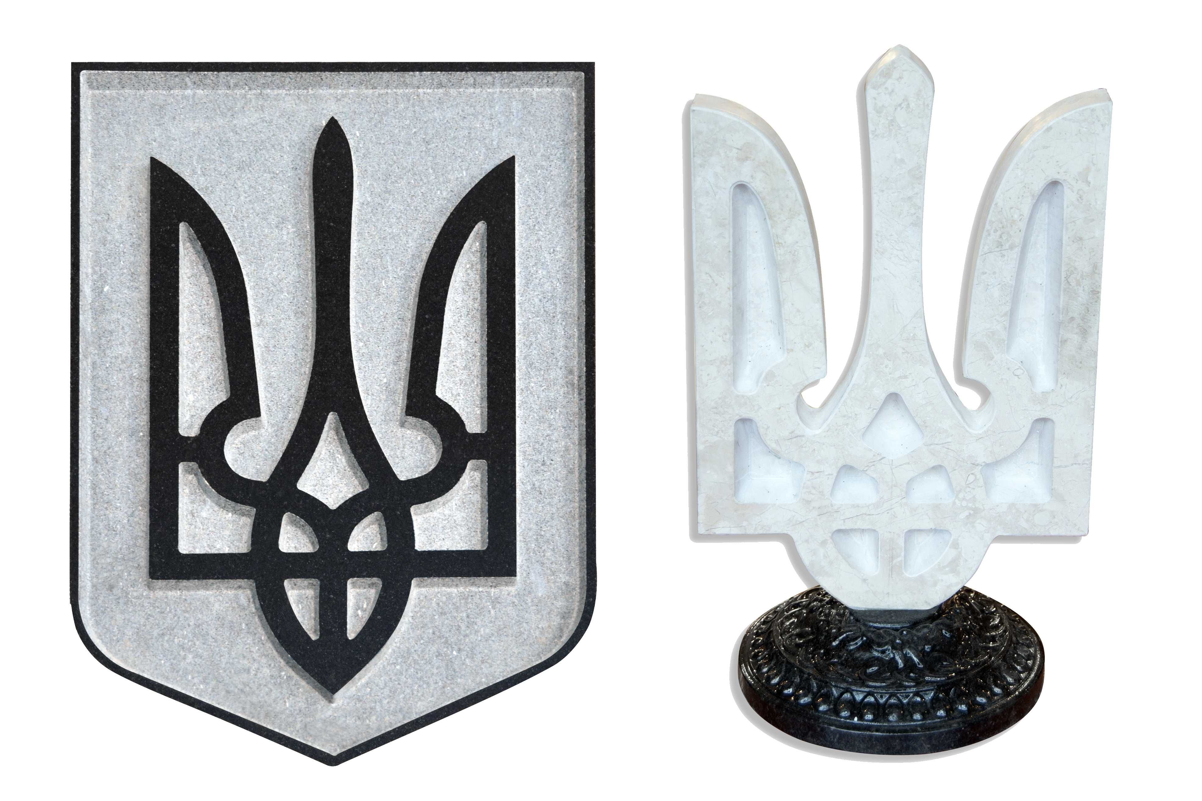 Герб України з натурального каменю (3Д обробка граніту)