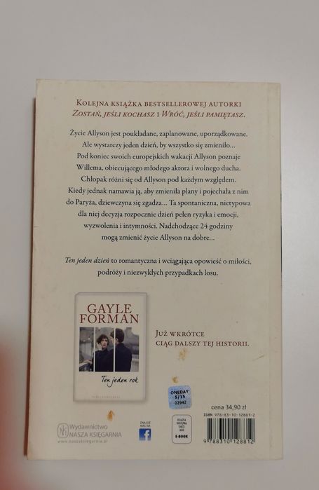 książki autorstwa Cecelia Ahern i Gayle Forman