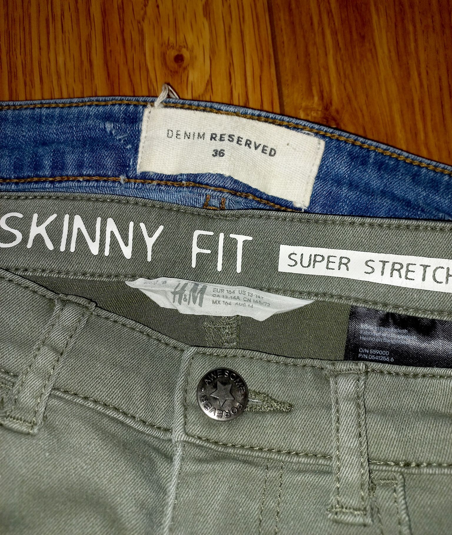 HM jeansy skinny 164 rurki spodnie jeansowe Reserved