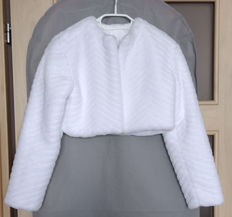 Bolerko futrzane dla dziewczynki - rozm. 152