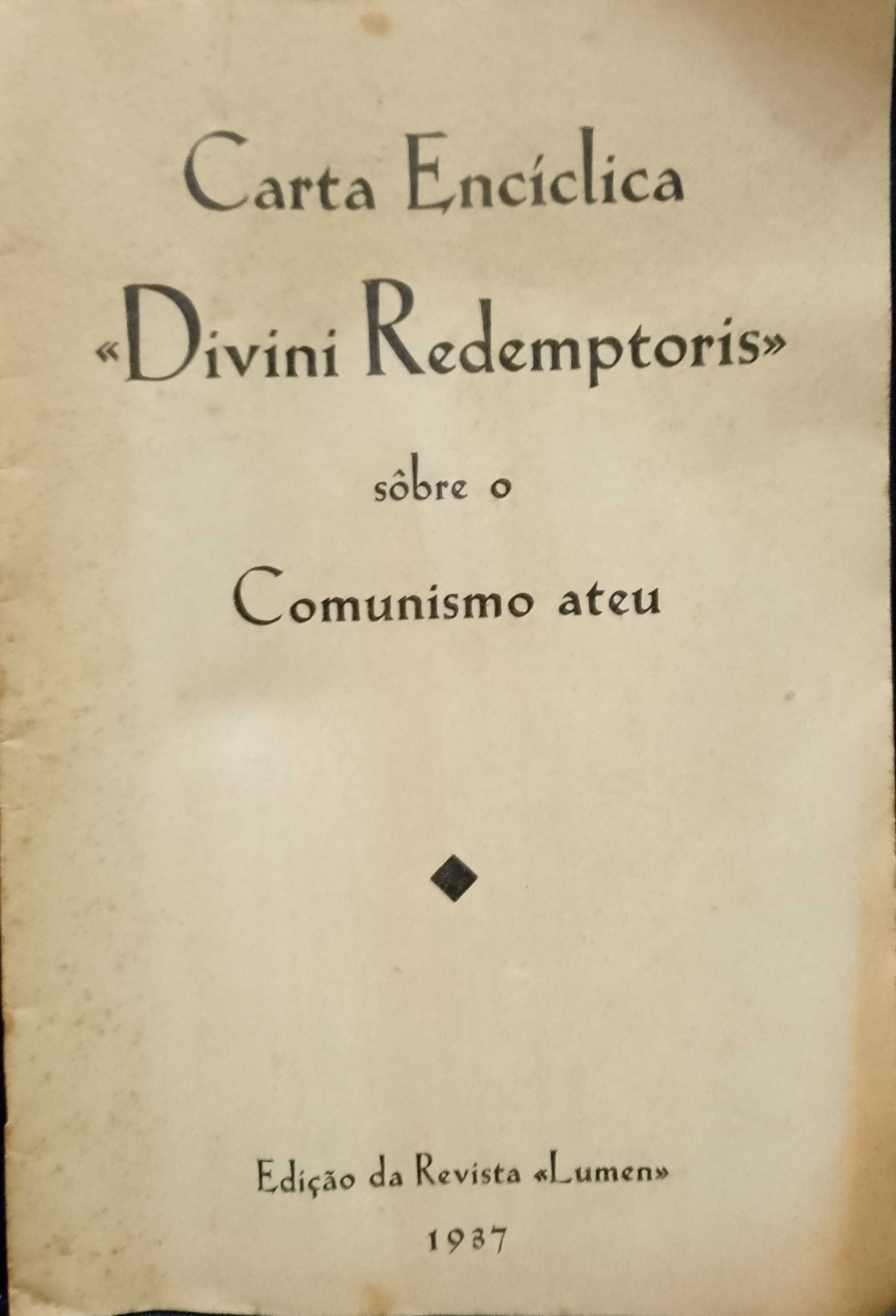Carta Encíclica «Divini Redemptoris» sôbre o comunismo ateu (1987)