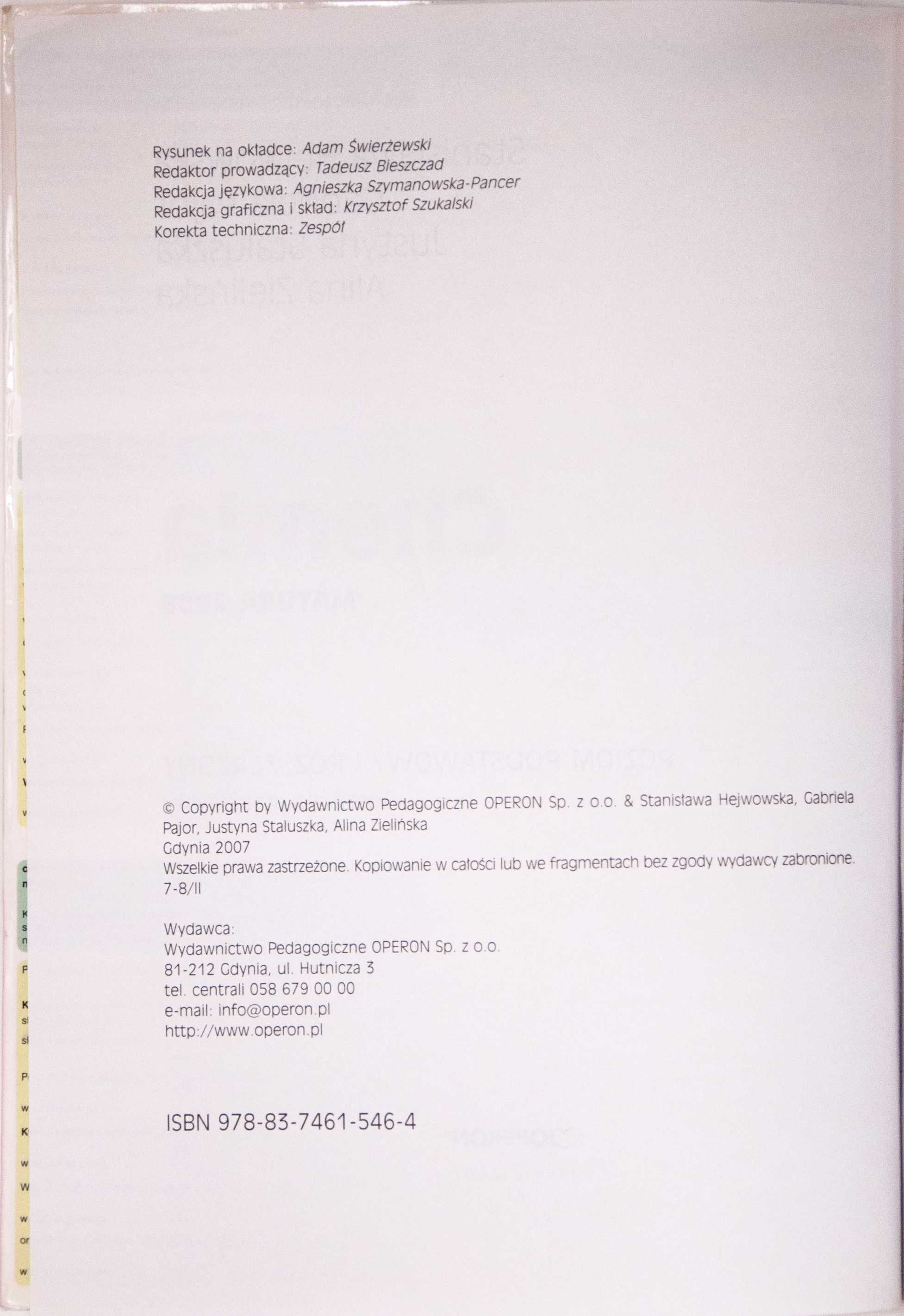 Chemia matura 2008 Operon testy