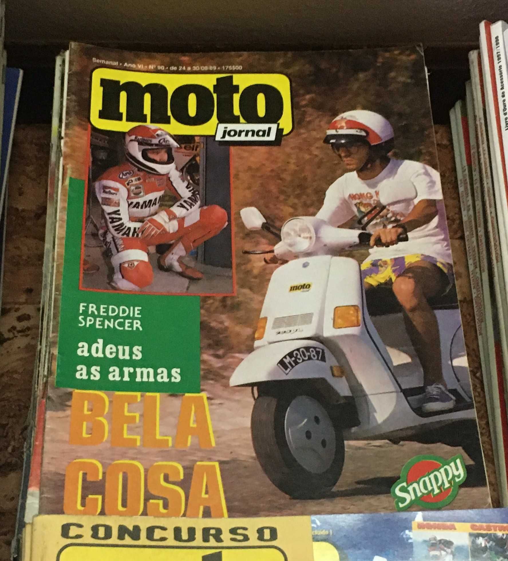 Lote de 334 revistas MotoJornal da década de 1990