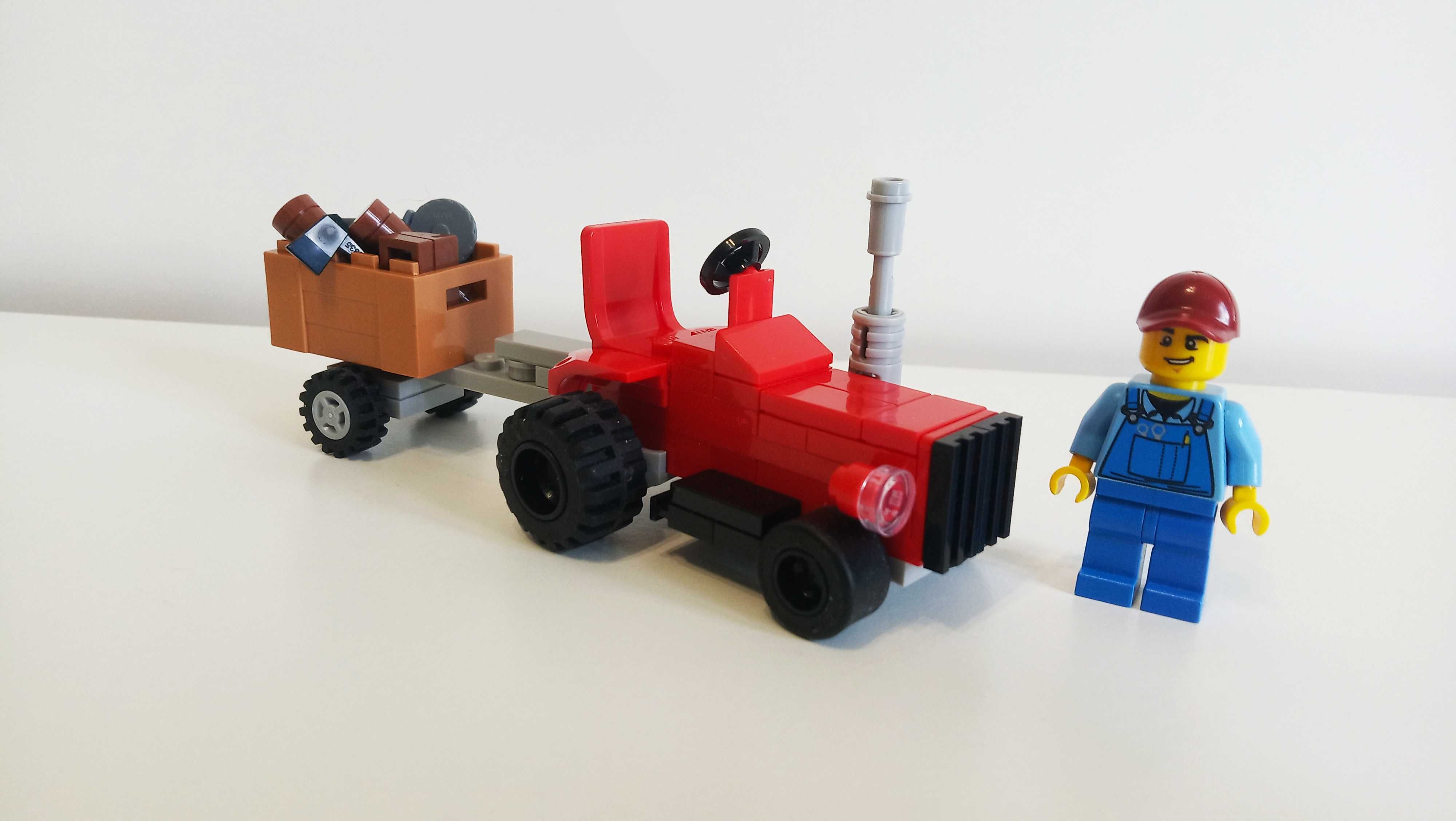 Lego Moc traktor ursus c330 z przyczepą z drewnem
