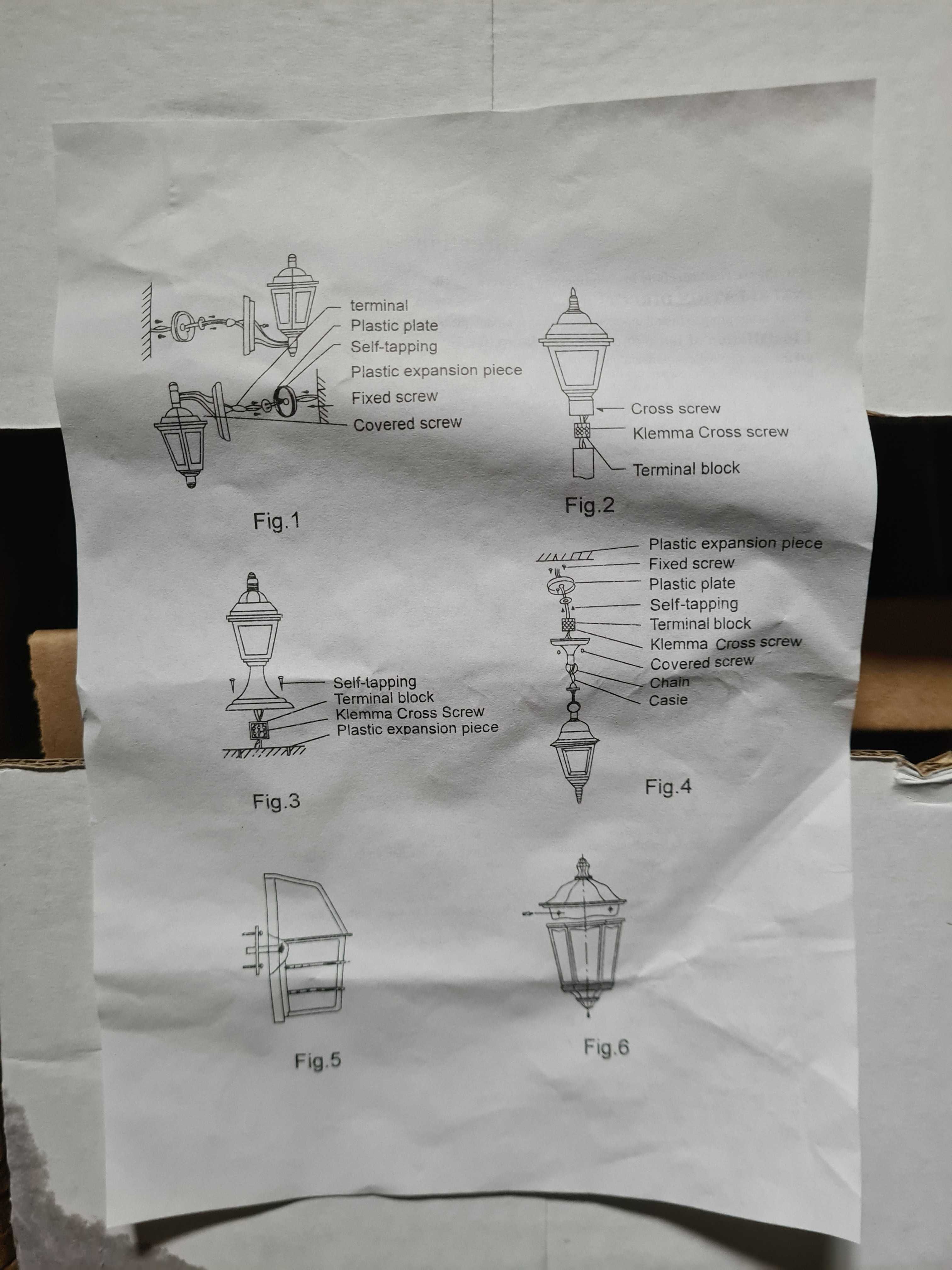 Lampa zewnetrzna elewacyjna