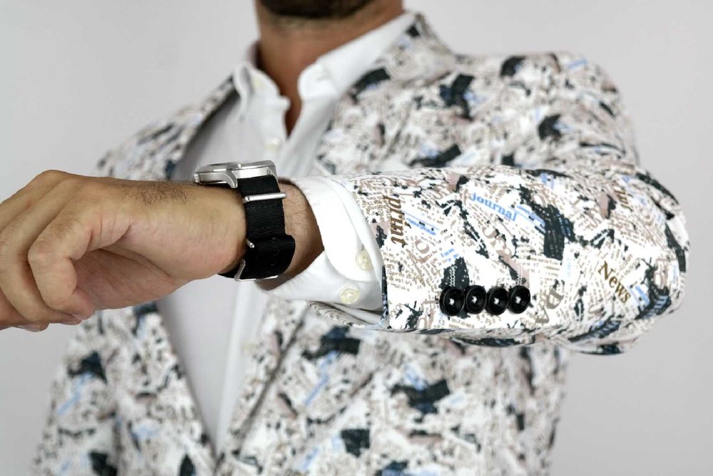 GIOVANNI PERA Marynarka męska D202 napisy książka GAZETA 48 S