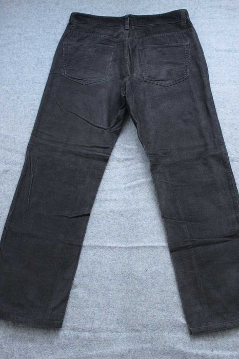 Tu Premium Straight Fit spodnie chino sztruksowe granatowe W34 L30