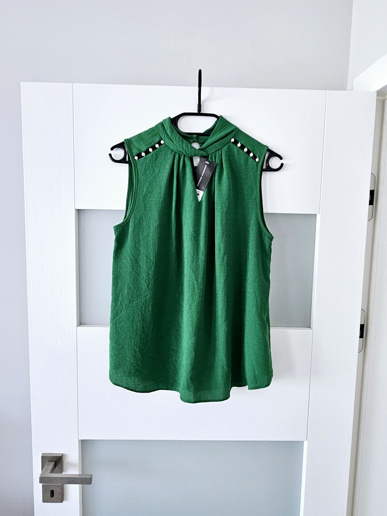 Nowa zielona bluzka m 38 bluzka z dekoltem halter Dorothy Perkins