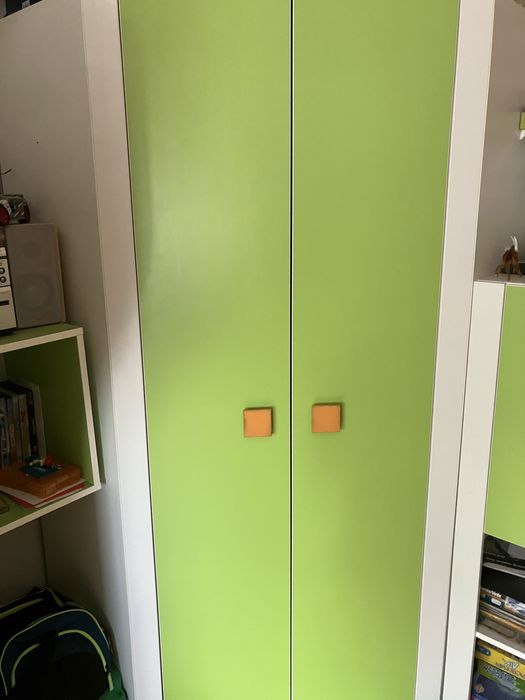 Komplet mebli mlodziezowych olcha i zielony