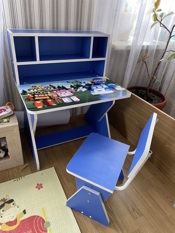 Комплект стіл і стілець дитячий робокопи