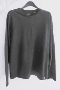 Koszulka z długim rękawem Zara Men czarna XL