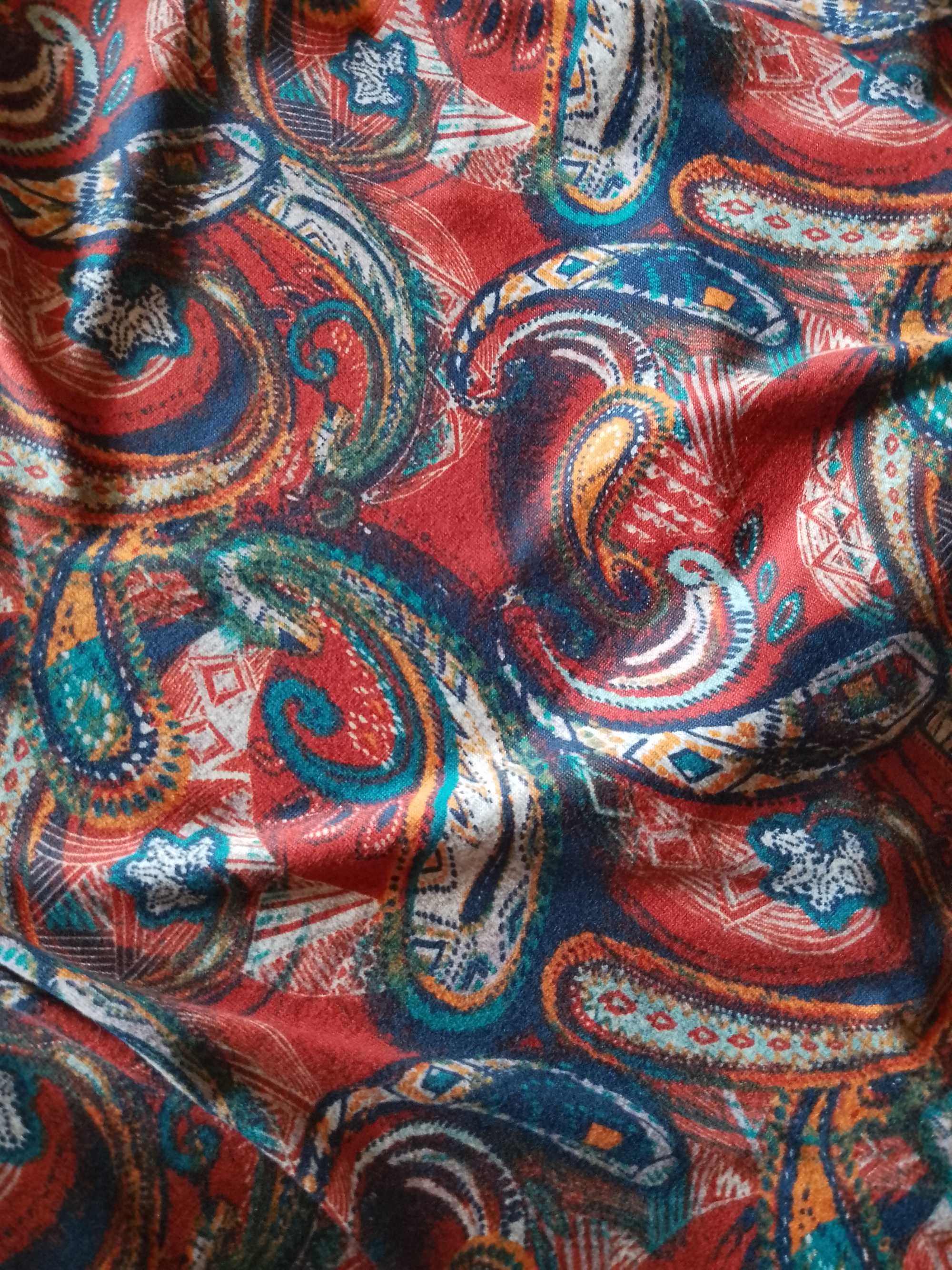Dzianiny swetrowe, zestaw 7,5 m, do szycia, paisley, paski, kwiaty