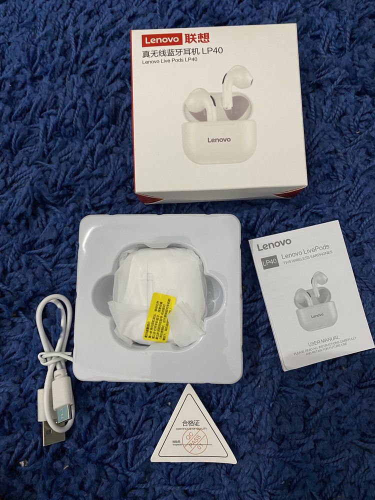 Lenovo Wireless earphones Fones sem fio Lenovo