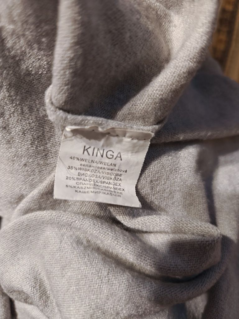 Sweterek sweter premium damski wełna kaszmir Kinga 44 46 48 zimowy