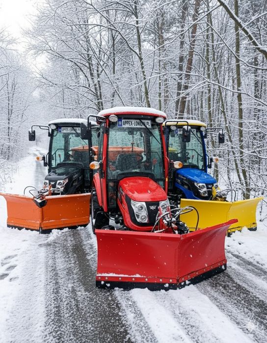 Wynajem traktora do odśnieżania, zestaw komunalny