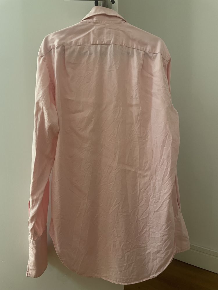 Różowa koszula na spinki TM Lewin 33