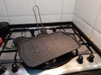 Placa/grelha em ferro para grelhardos no fogão